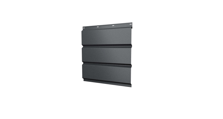 Софит металлический без перфорации 0,5 Satin с пленкой RAL 7024 мокрый асфальт