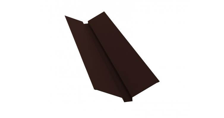 Планка ендовы верхней 115x30x115 0,5 GreenCoat Pural BT, Matt RR 887 шоколадно-коричневый (2м)