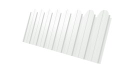 Профнастил С10B фигурный 0.5 Satin RAL 9003 сигнальный белый