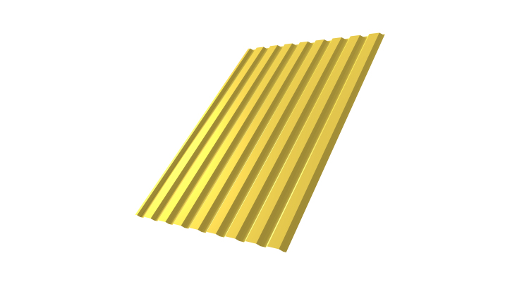Профнастил С20A 0.45 PE RAL 1018 цинково-желтый