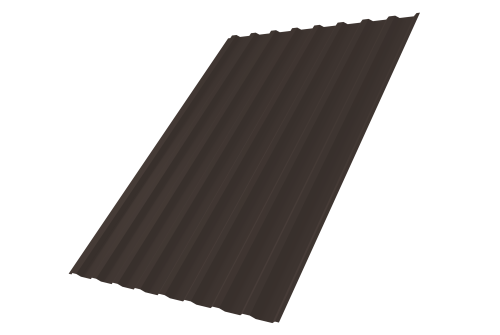 Профнастил С20B Grand Line 0,5 Atlas X RR 32 темно-коричневый