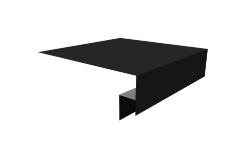 Планка околооконная сложная Экобрус Grand Line 250х50х25 0,45 Drap TR RAL 9005 черный (2м)