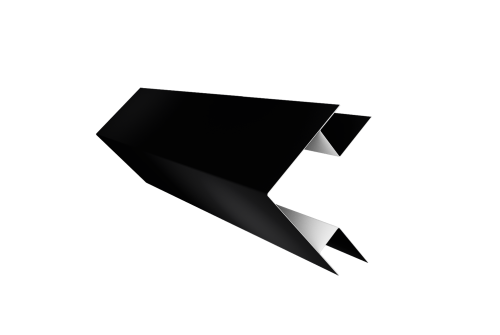 Угол внешний сложный 75х75 0,45 Drap TR RAL 9005 черный (2м)