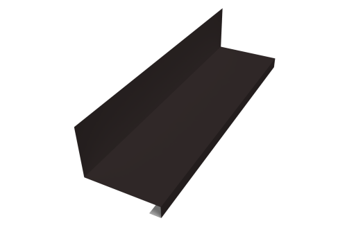 Планка примыкание нижнее к трубе для Кликфальц Pro 0,45 Drap TX RAL 9005 черный (2м)