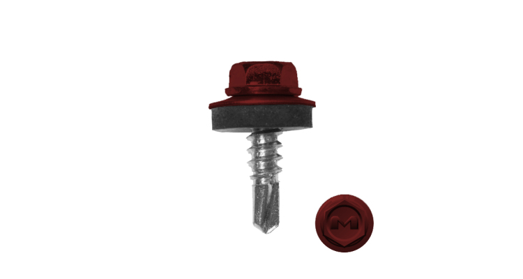 Саморез по металлу Daxmer 5,5х19 RAL 3011 (250) сверло №3