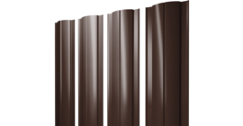 Штакетник Круглый с прямым резом 0.4 PE RAL 8017 шоколад